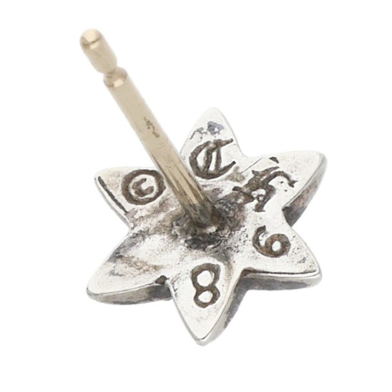 Chrome Hearts CO Star Dmnd Stud 1 Diamond Silver Earrings — view 3