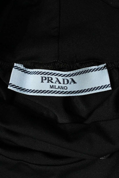 Prada Triangle Logo Stretch Long Sleeve Top 38 — view 3