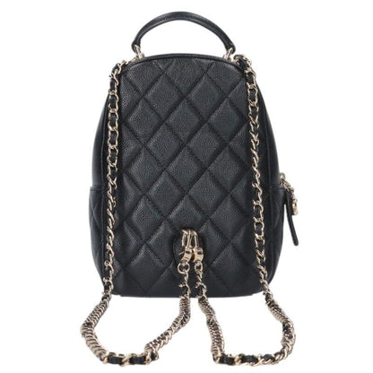 Chanel Quilted CC Logo Caviar Leather 2-Way Mini Backpack — view 2