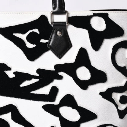 Louis Vuitton LV Xuf Cabas Tufted Monogram Tote Bag Black White — view 6