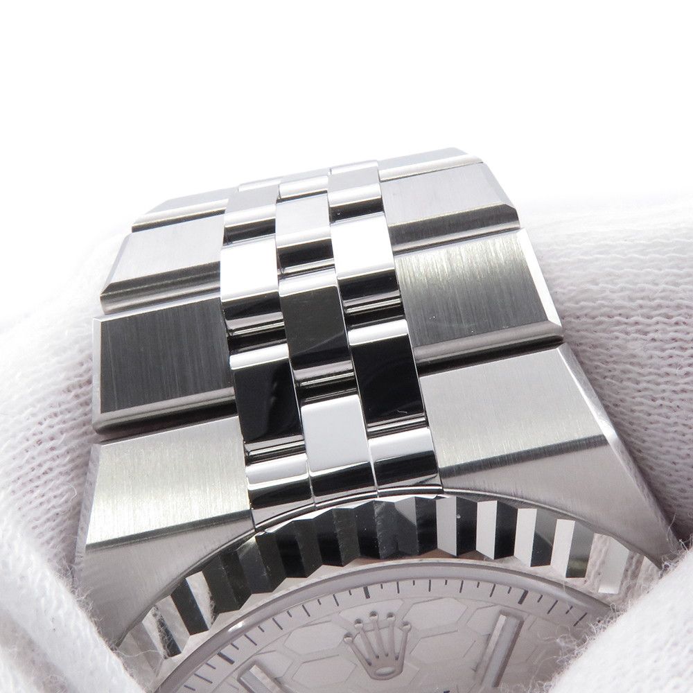 Rolex Land SS 18k White Gold Roulette Honeycomb Dial — view 4