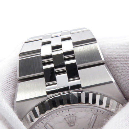 Rolex Land SS 18k White Gold Roulette Honeycomb Dial — view 4