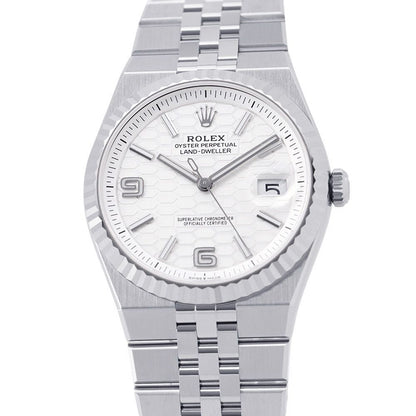 Rolex Land SS 18k White Gold Roulette Honeycomb Dial