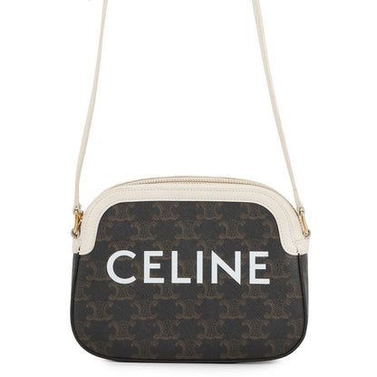 Celine Shoulder Bag Triomphe Leather White