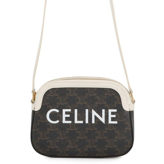 Celine Shoulder Bag Triomphe Leather White