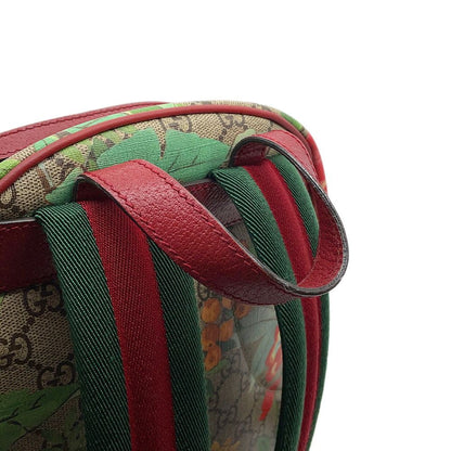 Gucci Tian Backpack Flower Bird GG Supreme Leather Sac — view 6