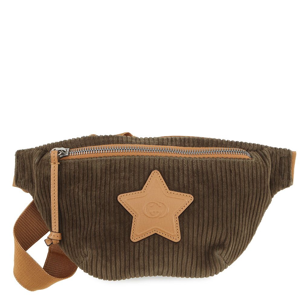 Gucci Belt Bag Children Star Corduroy Leather Waist Pouch Kids