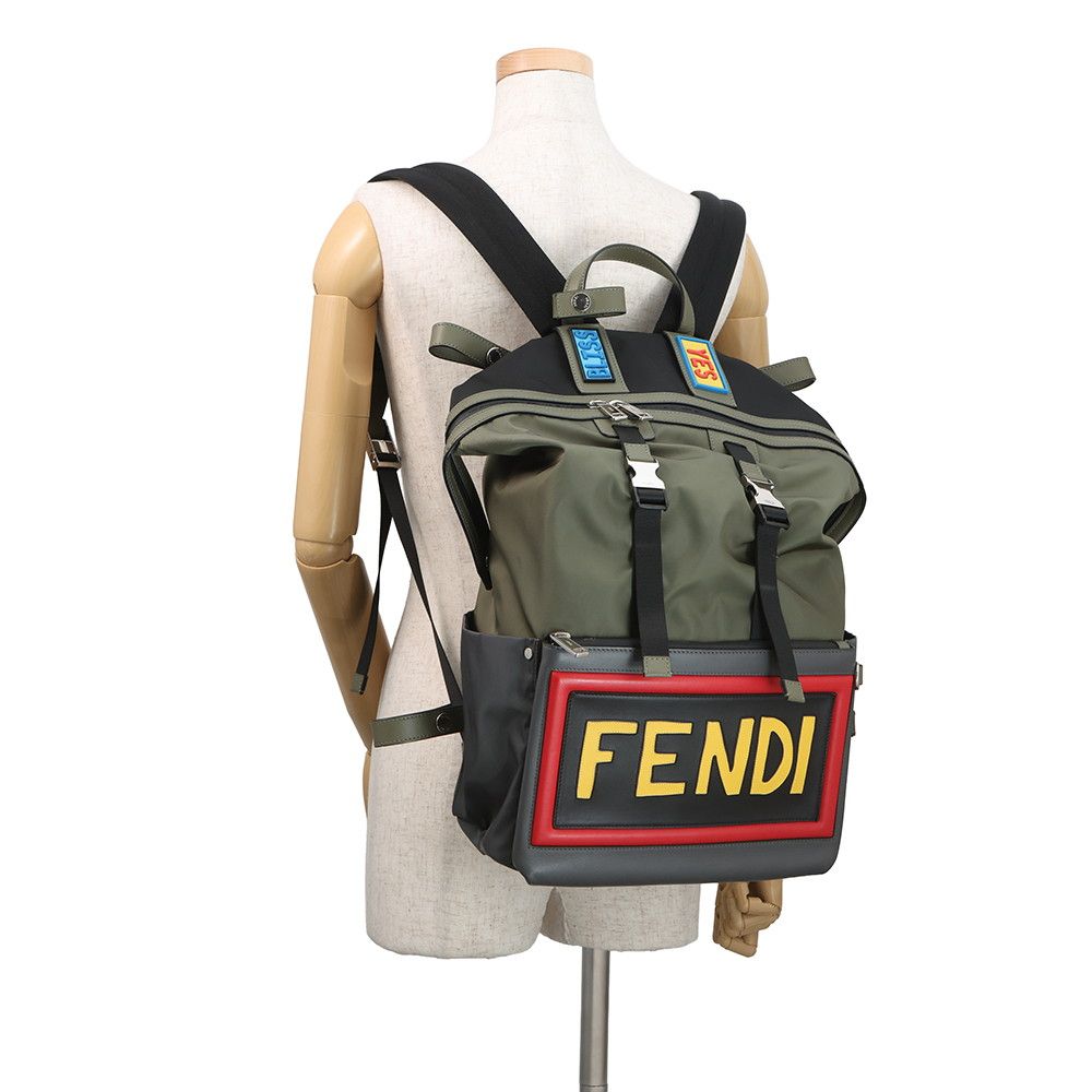 Fendi Backpack Nylon Leather Siu with Chair — view 4