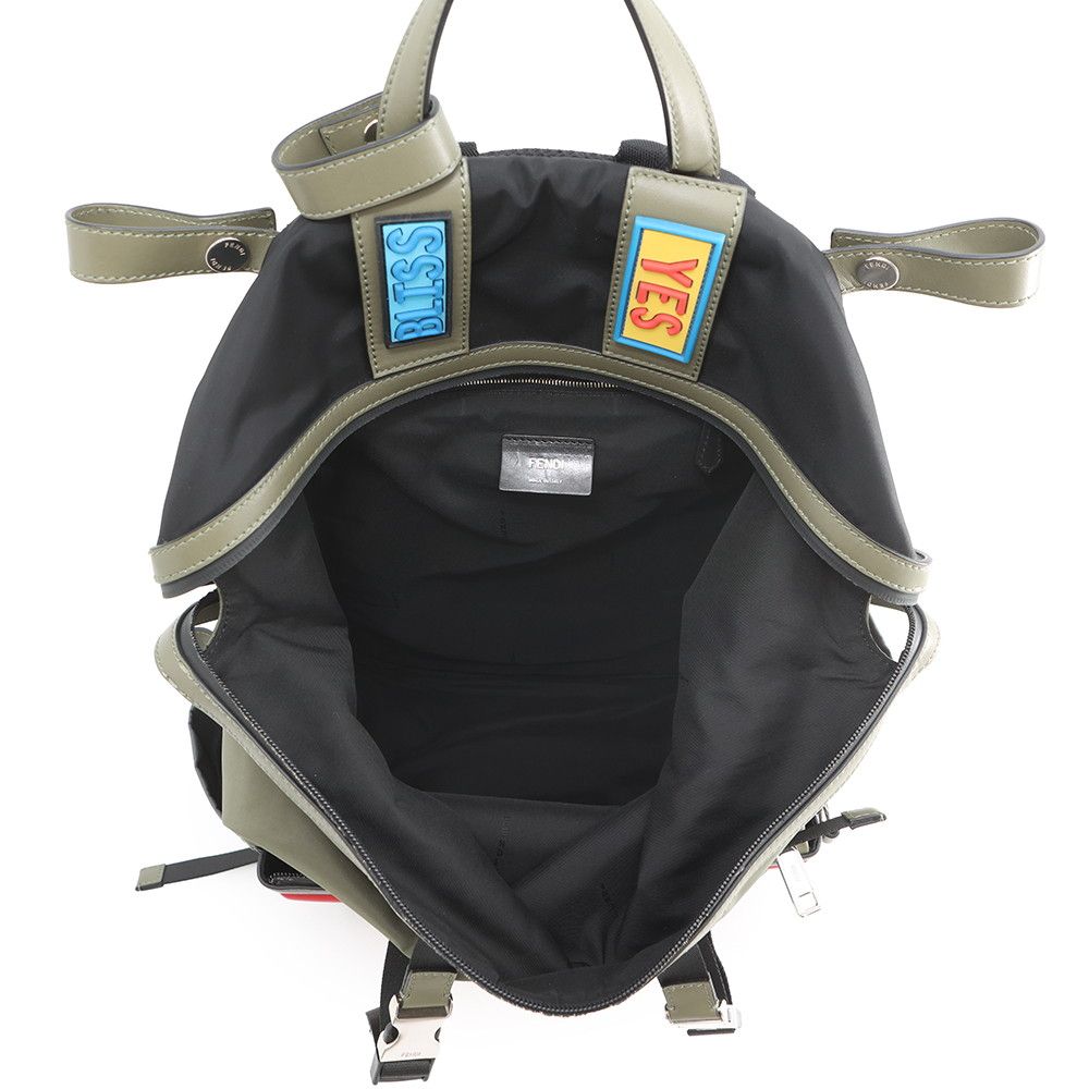 Fendi Backpack Nylon Leather Siu with Chair — view 5