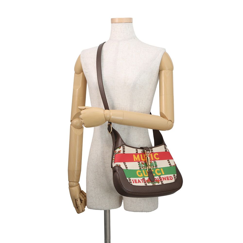 Gucci Shoulder Bag Jackie Small Music IS Mine Canvas Leather — view 5