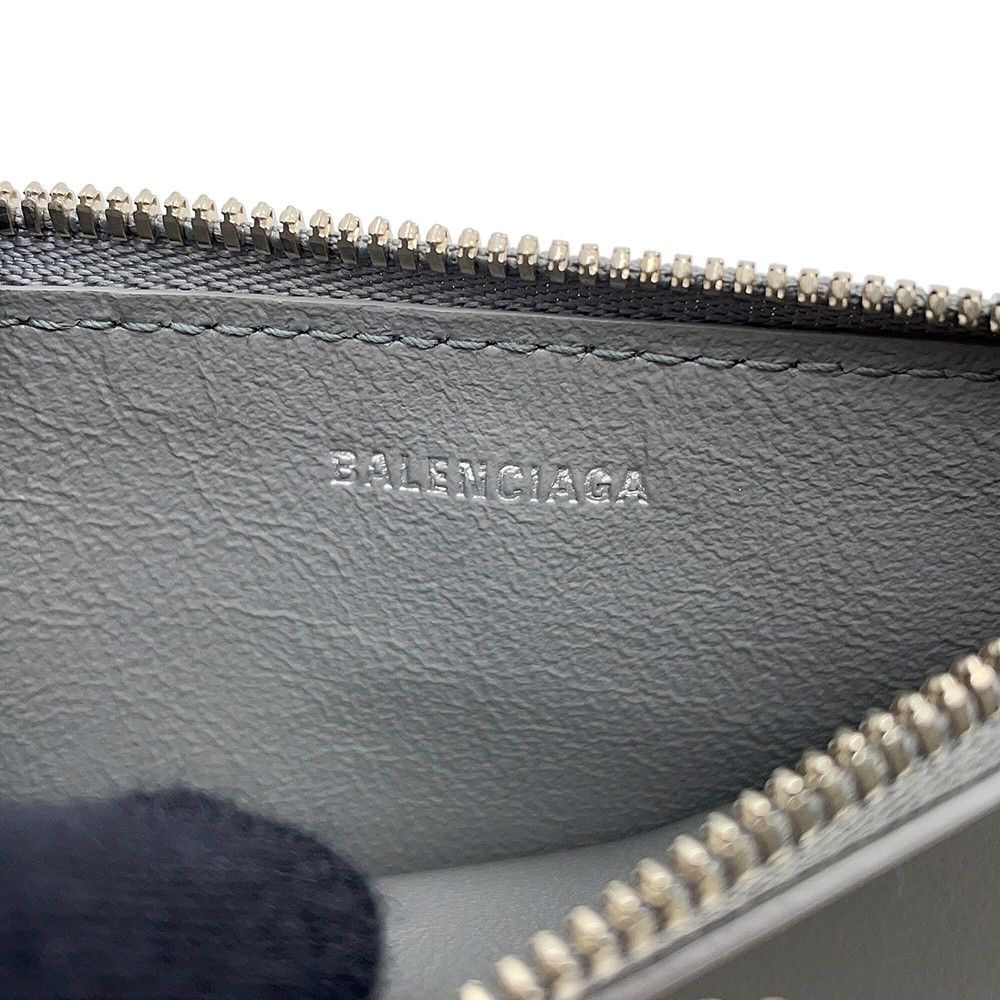 Balenciaga Coin Case Cash 2.0 Leather Wallet Card — view 9