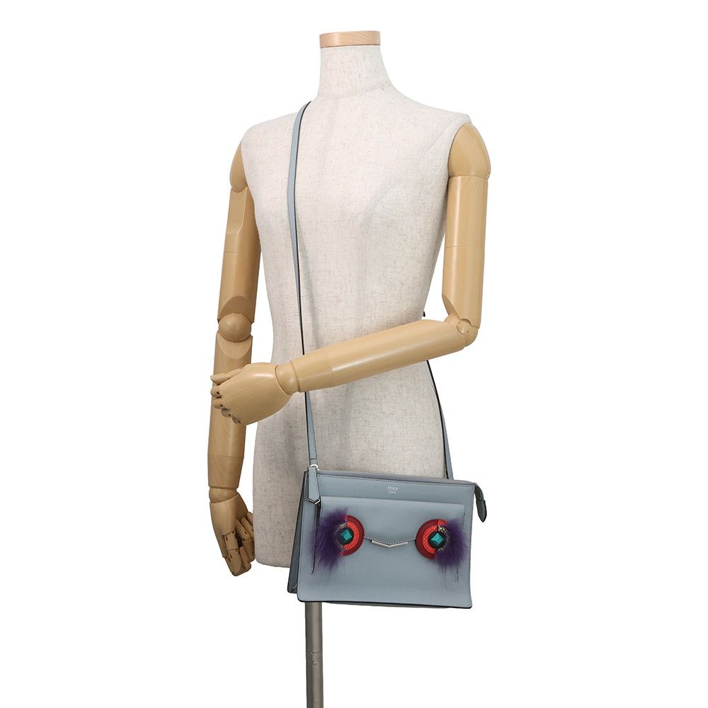 Fendi Shoulder Bag Toujour Bugsmon Star Leather Fur 2-Way Clutch — view 5