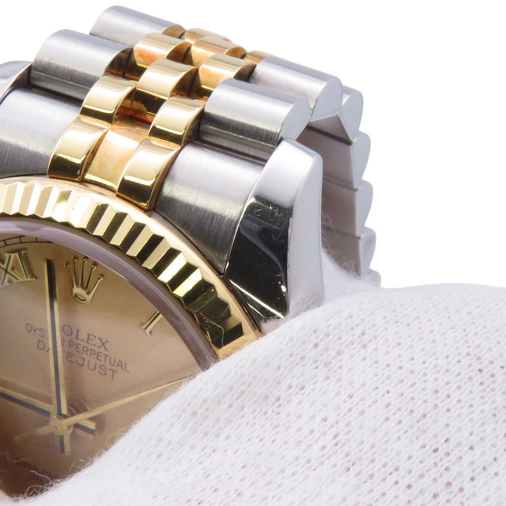 Rolex Datejust Number SS 18k Yellow Gold Watch Champagne Dial — view 5