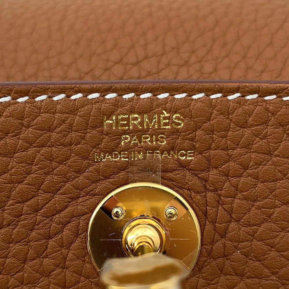 Hermes Lindy Mini Gold Taurillon Clemence 2-Way Shoulder Bag — view 7