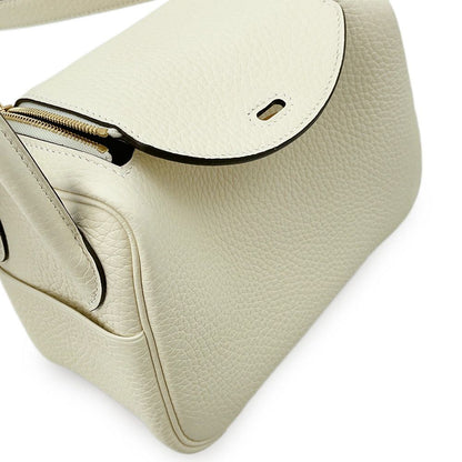 Hermes Lindy Mini Cles Mu Gold Taurillon Clemence 2-Way Shoulder Bag — view 6