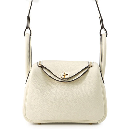 Hermes Lindy Mini Cles Mu Gold Taurillon Clemence 2-Way Shoulder Bag