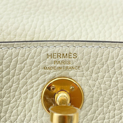 Hermes Lindy Mini Cles Mu Gold Taurillon Clemence 2-Way Shoulder Bag — view 7
