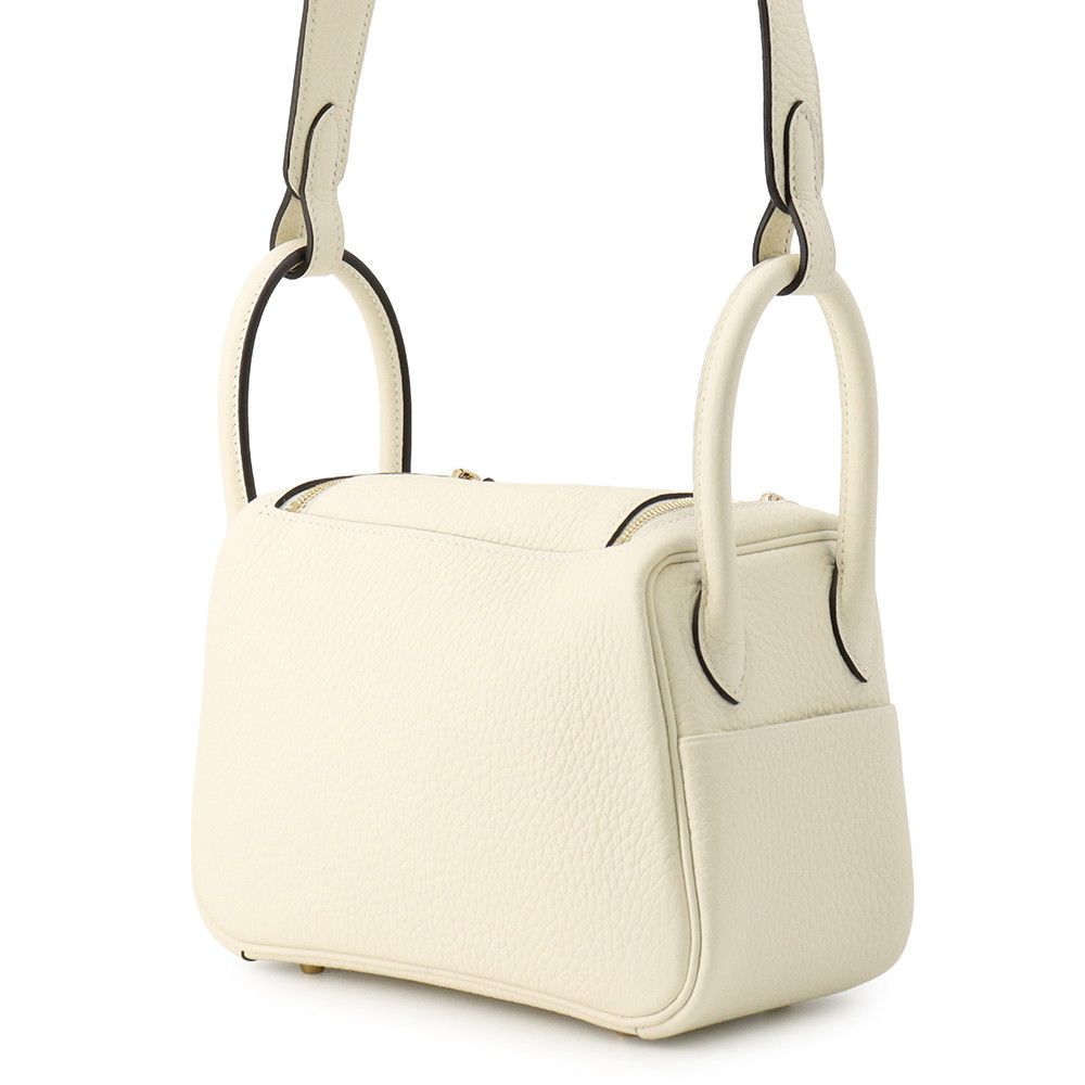 Hermes Lindy Mini Cles Mu Gold Taurillon Clemence 2-Way Shoulder Bag — view 2