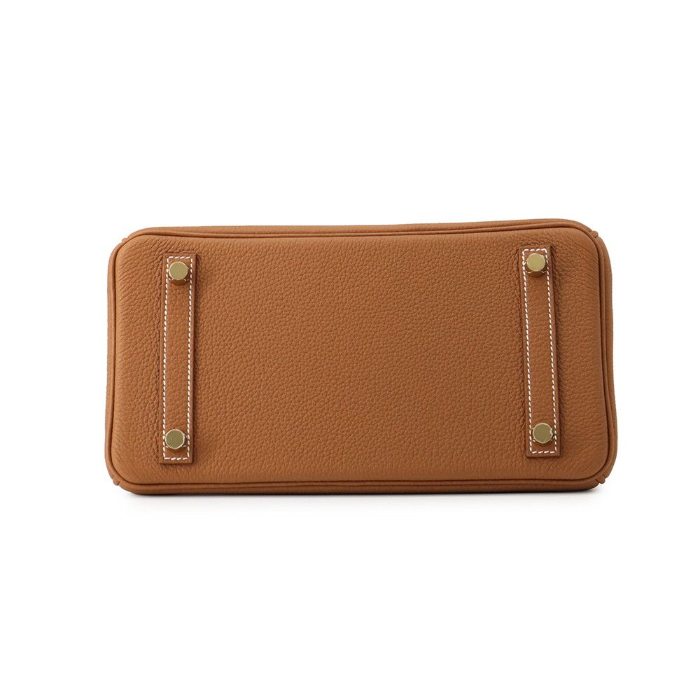 Hermes Birkin 25 Gold Togo Handbag — view 3