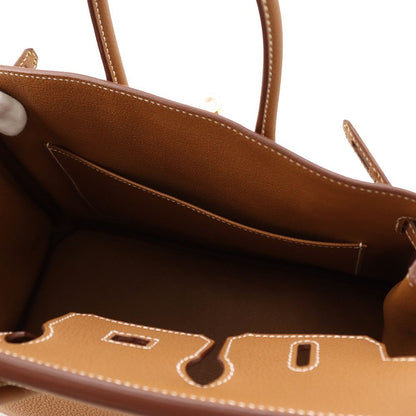 Hermes Birkin 25 Gold Togo Handbag — view 6