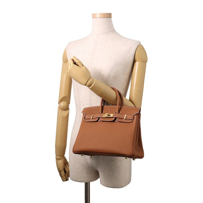 Hermes Birkin 25 Gold Togo Handbag — view 4