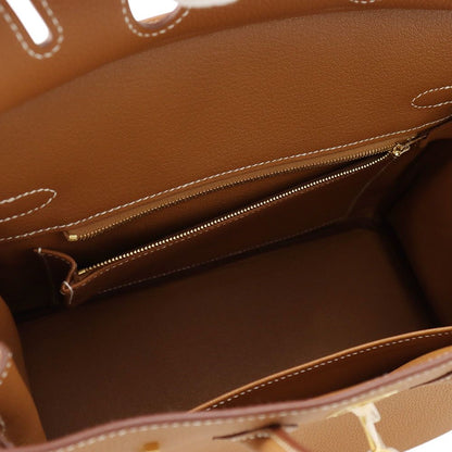 Hermes Birkin 25 Gold Togo Handbag — view 7