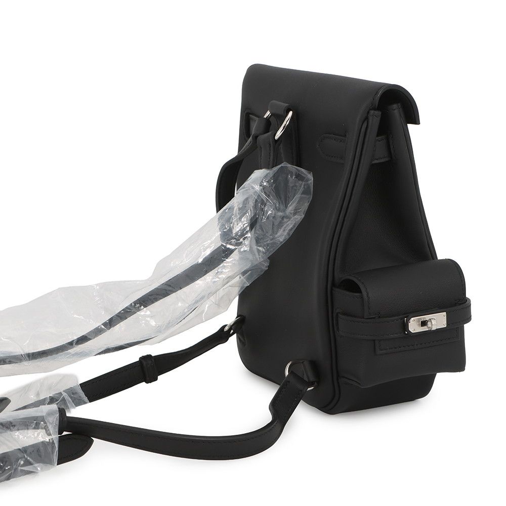 Hermes Kelly Jump Black Silver Swift Backpack — view 3