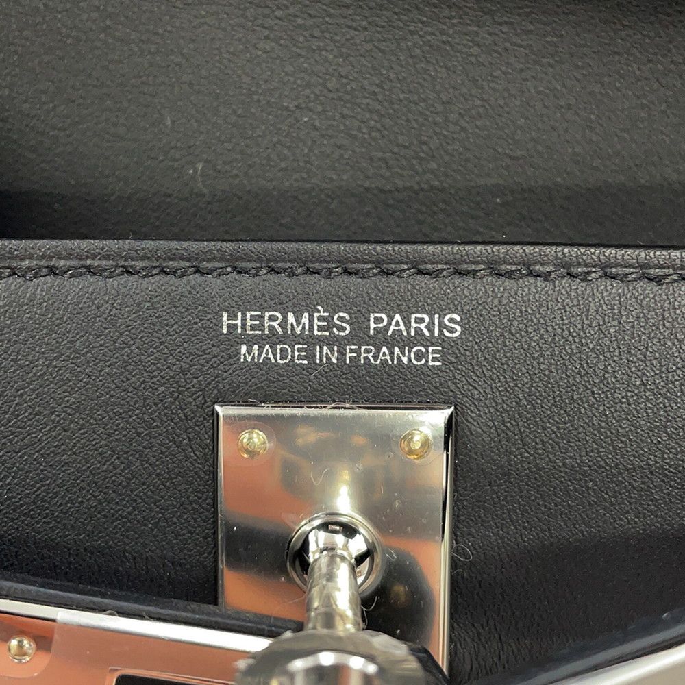 Hermes Kelly Jump Black Silver Swift Backpack — view 9