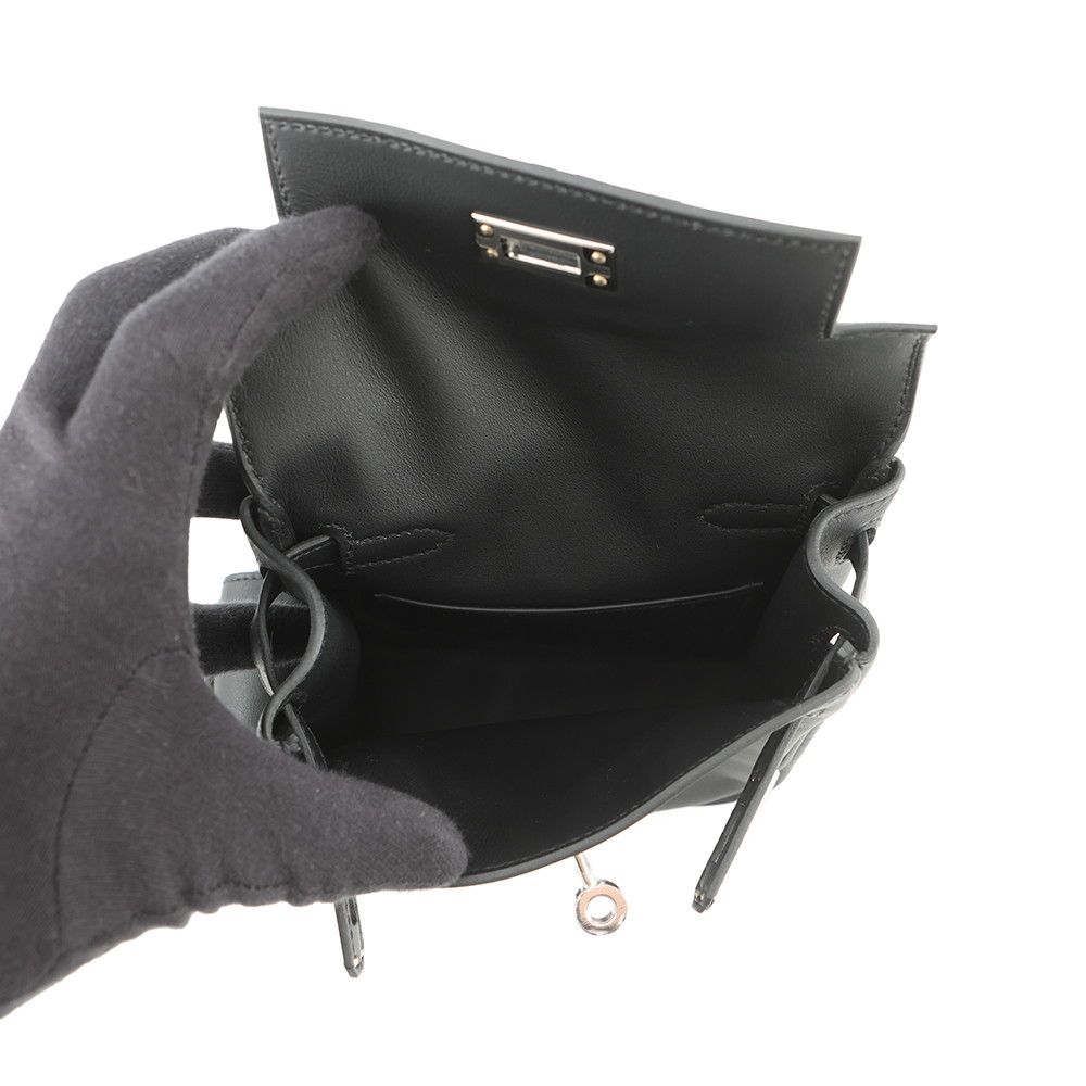 Hermes Kelly Jump Black Silver Swift Backpack — view 6