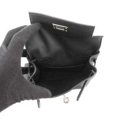 Hermes Kelly Jump Black Silver Swift Backpack — view 6