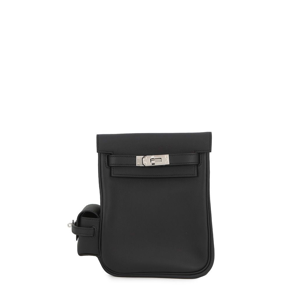 Hermes Kelly Jump Black Silver Swift Backpack