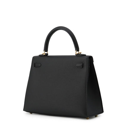Hermes Handbag Kelly 25 Sellier Black Gold Epsom 2-Way — view 2