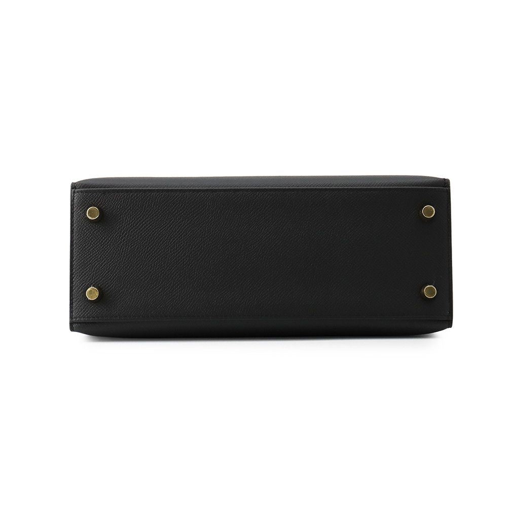 Hermes Handbag Kelly 25 Sellier Black Gold Epsom 2-Way — view 3