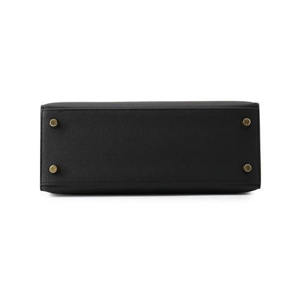 Hermes Handbag Kelly 25 Sellier Black Gold Epsom 2-Way — view 3