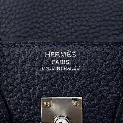 Hermes Birkin 25 Blue Nuit Silver Togo Handbag — view 8