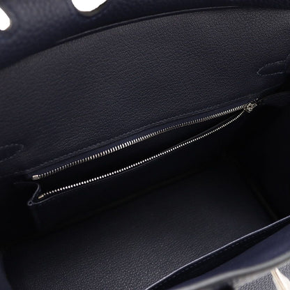 Hermes Birkin 25 Blue Nuit Silver Togo Handbag — view 7