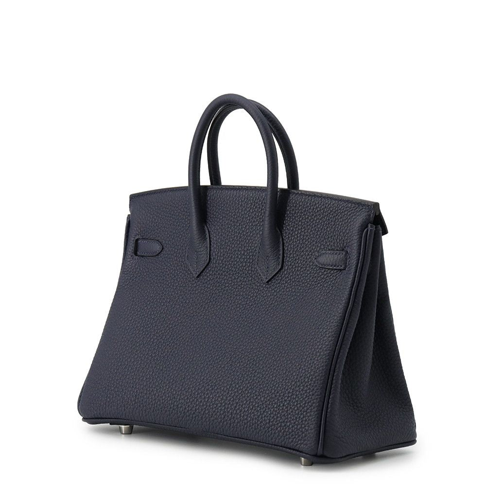Hermes Birkin 25 Blue Nuit Silver Togo Handbag — view 2