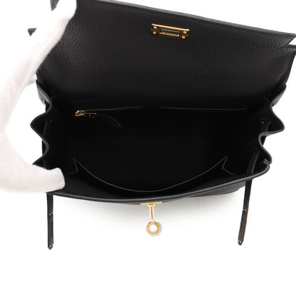 Hermes Handbag Kelly 25 Retourne Black Gold Togo 2-Way — view 5