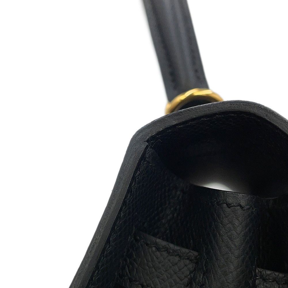 Hermes Handbag Kelly 25 Sellier Black Gold Epsom 2-Way Bag — view 7