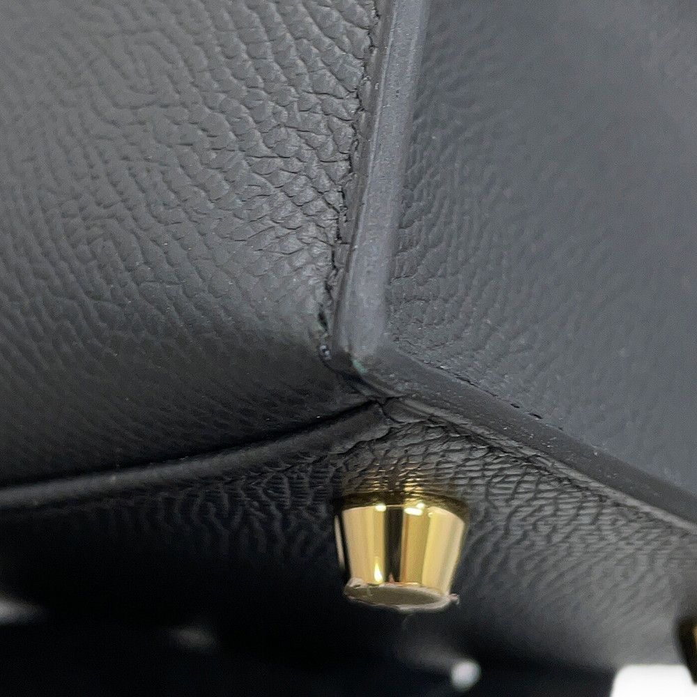 Hermes Handbag Kelly 25 Sellier Black Gold Epsom 2-Way Bag — view 6