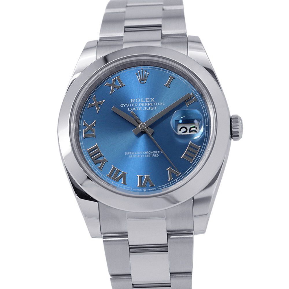 Rolex Datejust 41 Roulette Watch Azuro Blue Dial