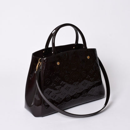 Louis Vuitton Purple 2-Way Bag Montaigne BB Monogram Vernis Handbag — view 3