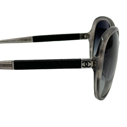 Chanel Sunglasses CC Logo Quilted Gray Black Eyewear — view 3
