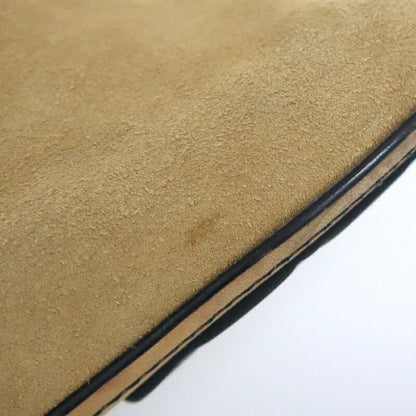 Chanel Short Boots Beige Black Suede 35c — view 4