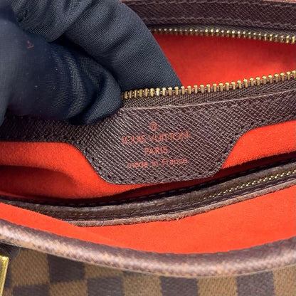 Louis Vuitton Marais Damier Ebene Leather Brown Tote Gold — view 4