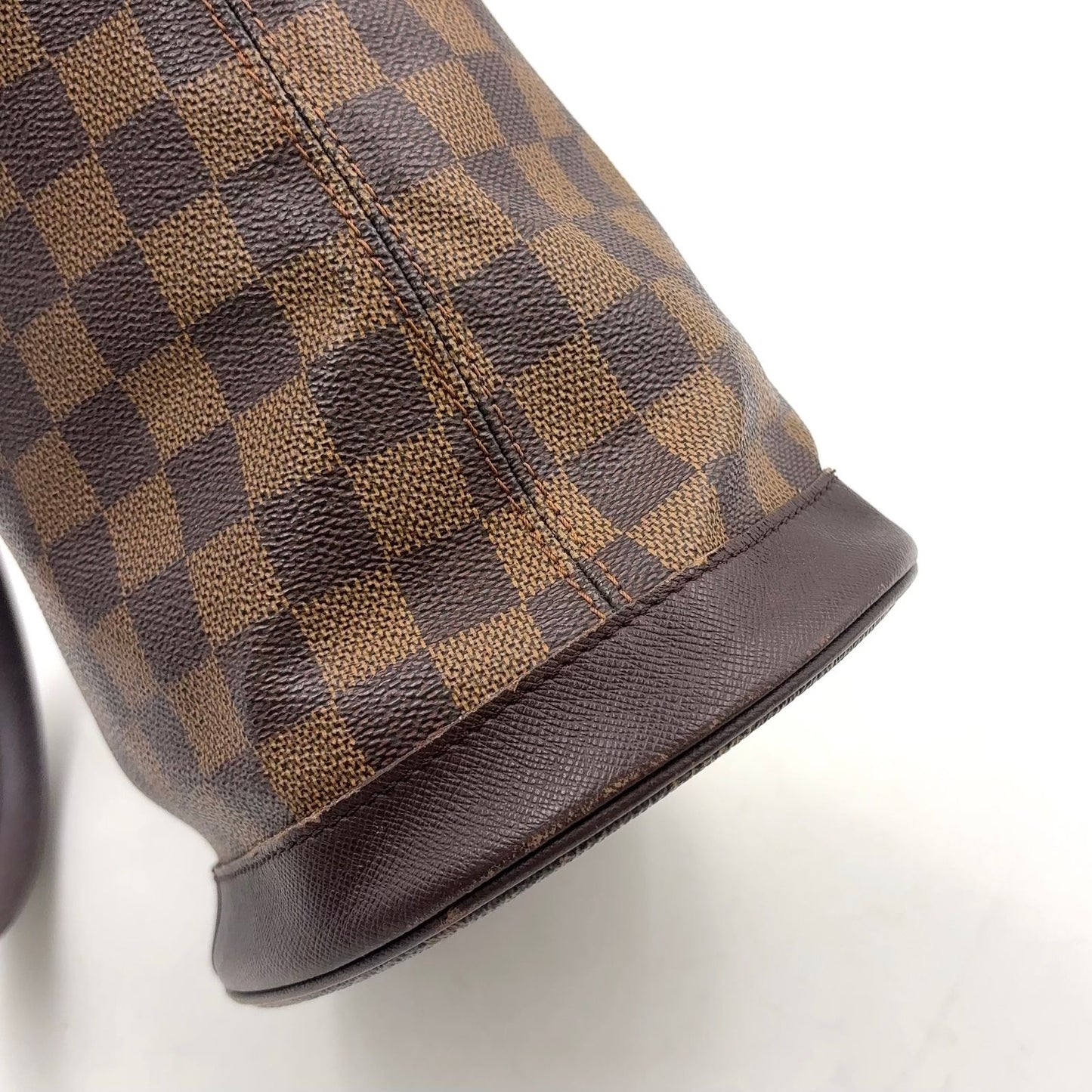 Louis Vuitton Marais Damier Ebene Leather Brown Tote Gold — view 8