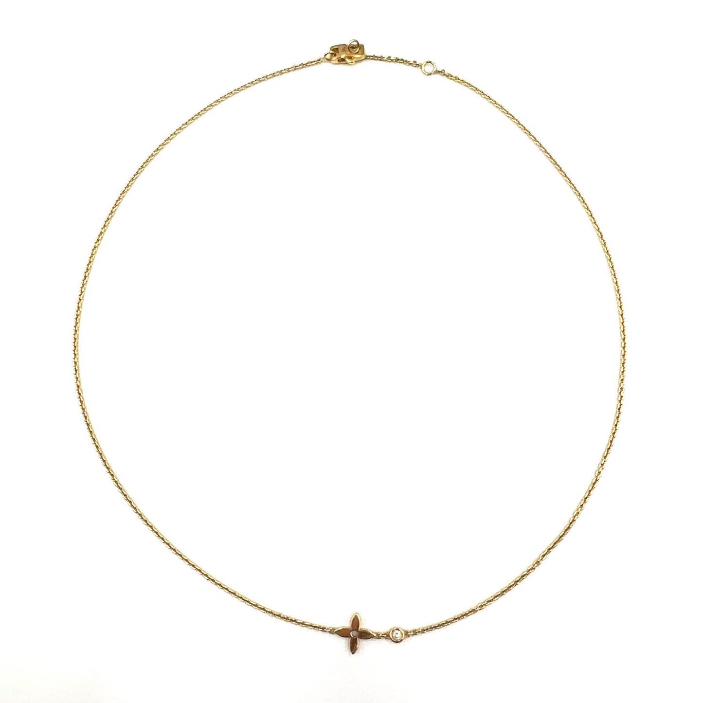 Louis Vuitton Pendentif Monogram Idylle 1 Point Diamond Pink Gold Necklace — view 3