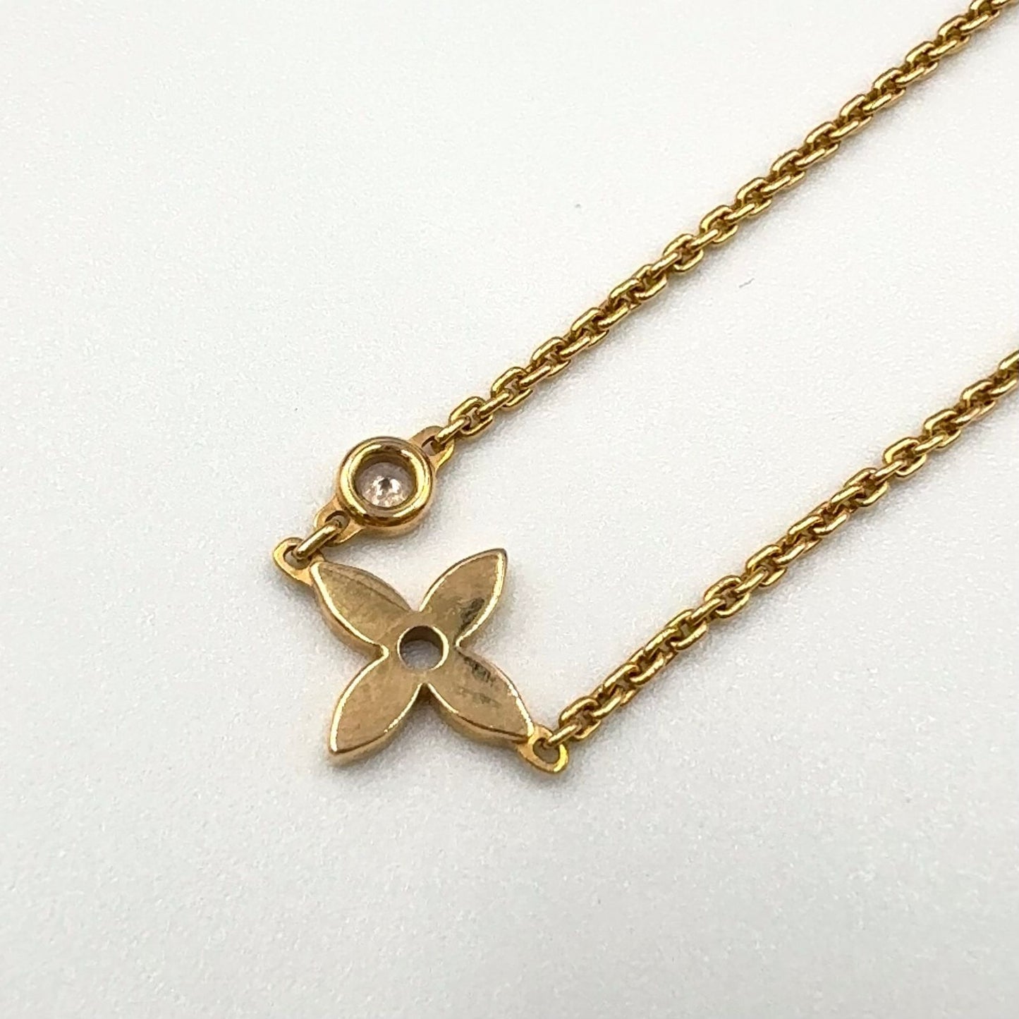 Louis Vuitton Pendentif Monogram Idylle 1 Point Diamond Pink Gold Necklace — view 2