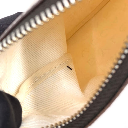 Bvlgari Logo Mania Leather Canvas Brown Shoulder Bag Silver — view 7