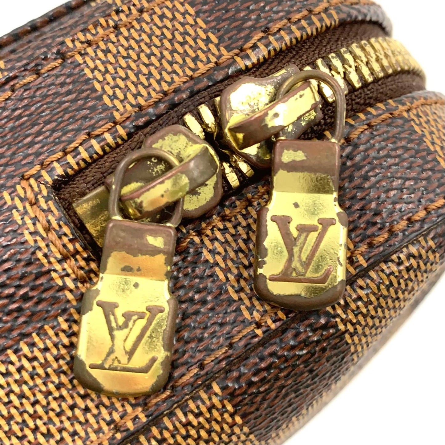 Louis Vuitton Damier Geronimos Brown Belt Bag Gold — view 9